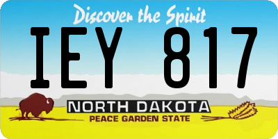ND license plate IEY817