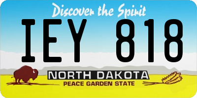 ND license plate IEY818
