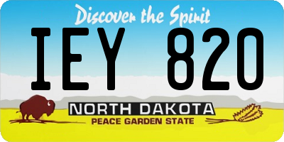 ND license plate IEY820
