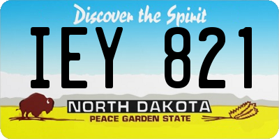 ND license plate IEY821