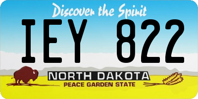 ND license plate IEY822