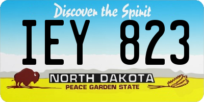 ND license plate IEY823