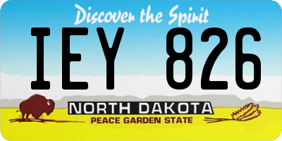 ND license plate IEY826