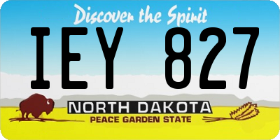 ND license plate IEY827