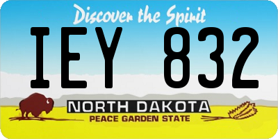 ND license plate IEY832