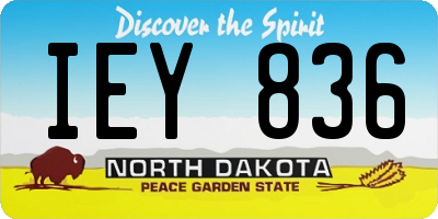ND license plate IEY836