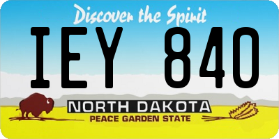 ND license plate IEY840