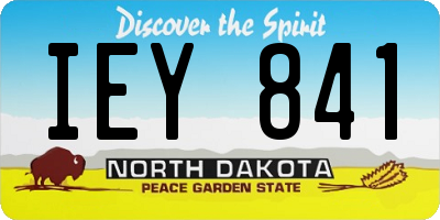 ND license plate IEY841