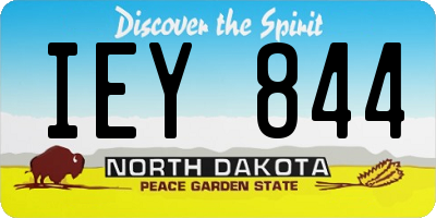 ND license plate IEY844