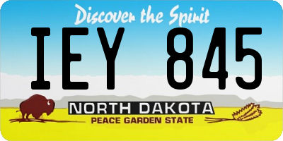 ND license plate IEY845