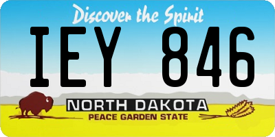 ND license plate IEY846