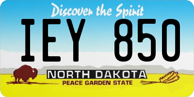 ND license plate IEY850