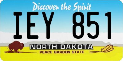 ND license plate IEY851
