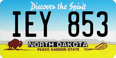 ND license plate IEY853
