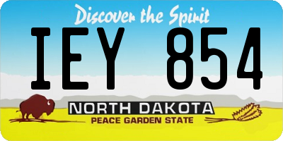 ND license plate IEY854