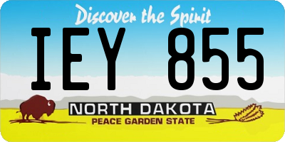 ND license plate IEY855