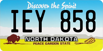 ND license plate IEY858