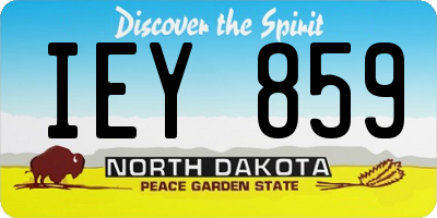 ND license plate IEY859