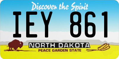 ND license plate IEY861