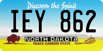 ND license plate IEY862