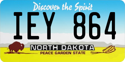 ND license plate IEY864