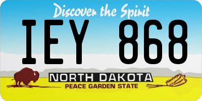 ND license plate IEY868