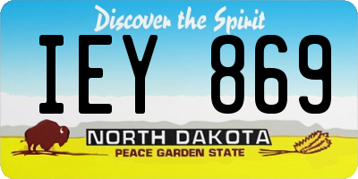 ND license plate IEY869
