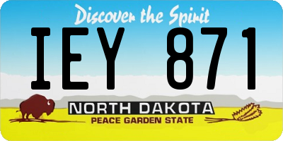 ND license plate IEY871