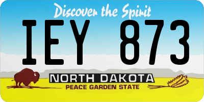 ND license plate IEY873