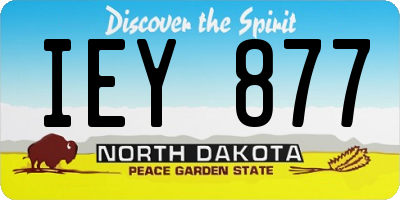 ND license plate IEY877