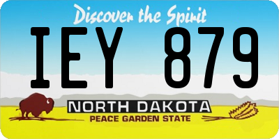 ND license plate IEY879