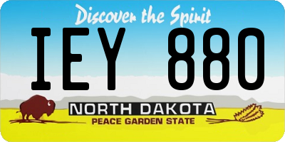 ND license plate IEY880