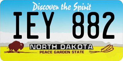 ND license plate IEY882