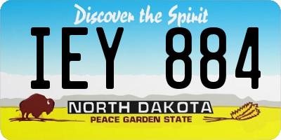ND license plate IEY884