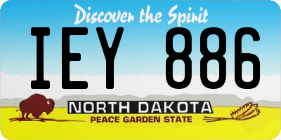 ND license plate IEY886