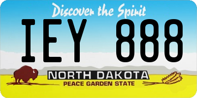 ND license plate IEY888