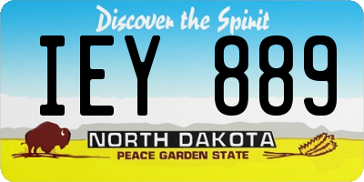 ND license plate IEY889