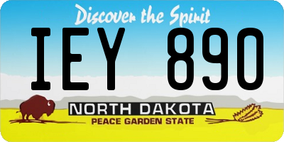 ND license plate IEY890