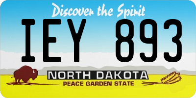 ND license plate IEY893