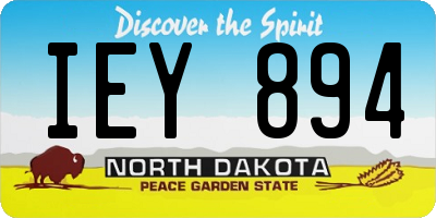 ND license plate IEY894