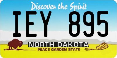 ND license plate IEY895