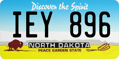 ND license plate IEY896