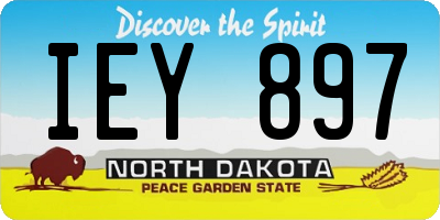 ND license plate IEY897