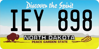 ND license plate IEY898