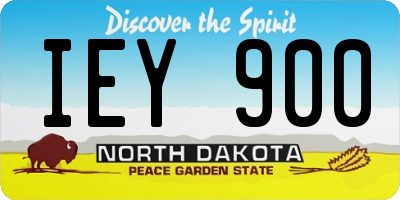 ND license plate IEY900