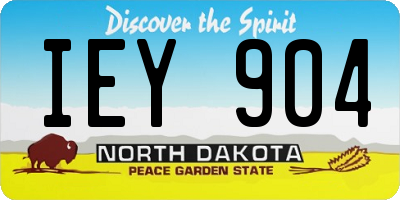 ND license plate IEY904