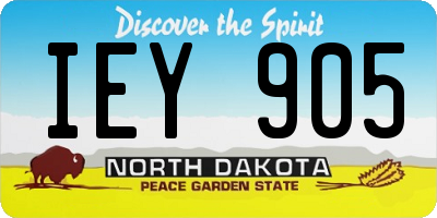 ND license plate IEY905