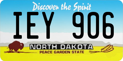 ND license plate IEY906