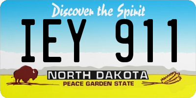 ND license plate IEY911