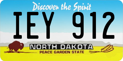 ND license plate IEY912